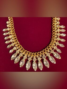 New Lab Grown Marquise Diamond Necklace in Jewelers Box